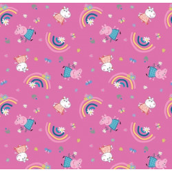 Jersey - Peppa Wutz - Regenbogen Happy pink